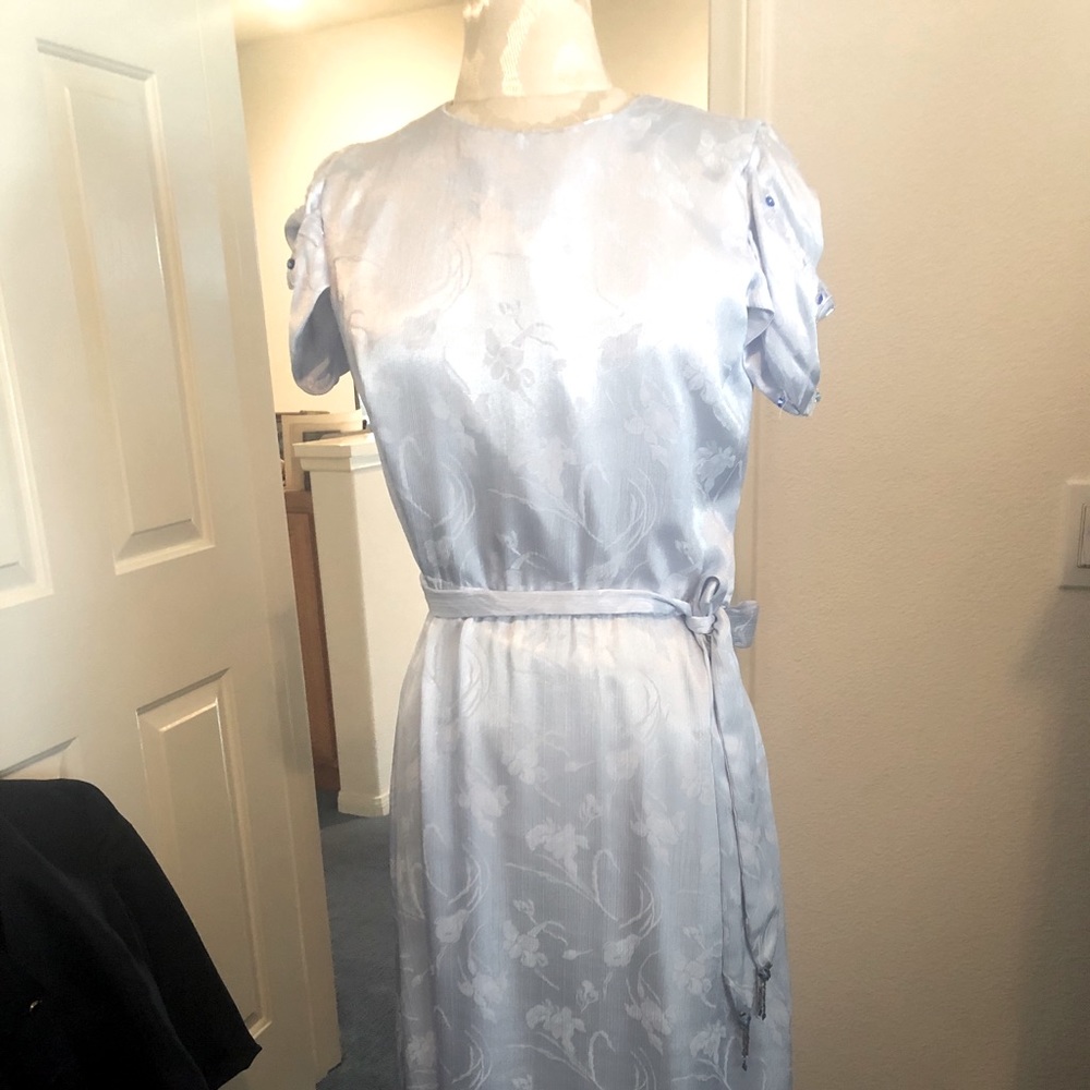Woman’s mother of the bride dress.